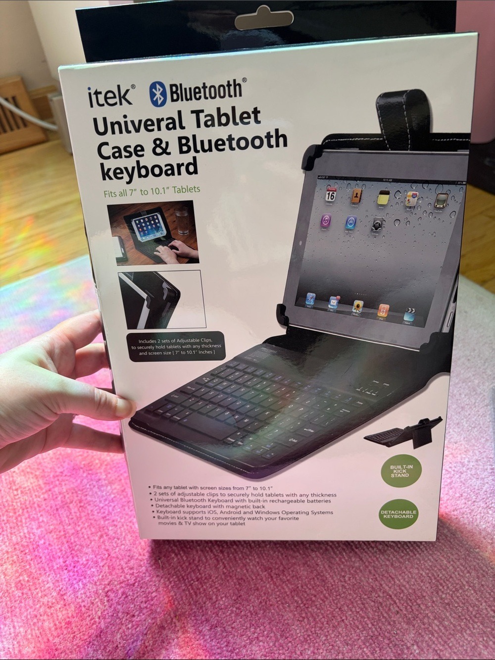 Black Bluetooth Universal Tablet Case Keyboard